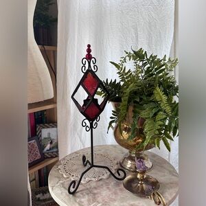 Stained Glass Red Whimisgoth Tealight Holder